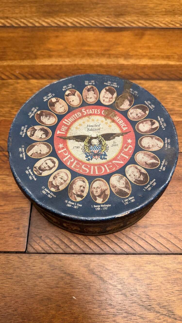 Vintage Limited Edition US Presidents Commemorative Collector's Tin